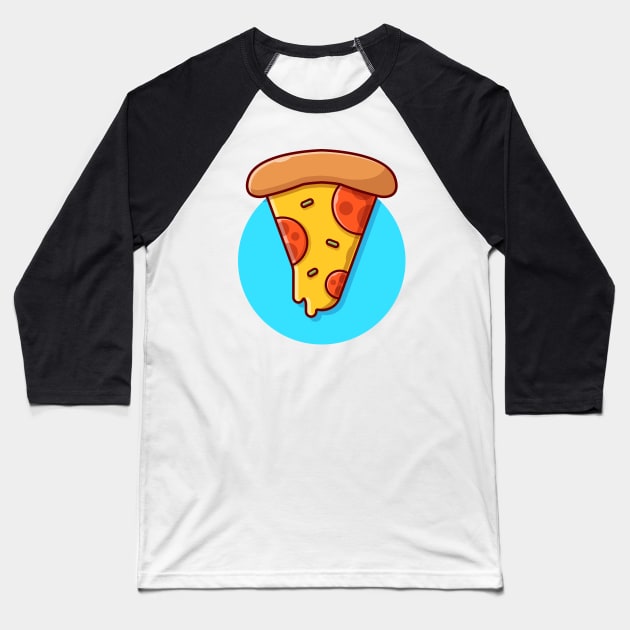 Slice Of Pizza Baseball T-Shirt by Catalyst Labs